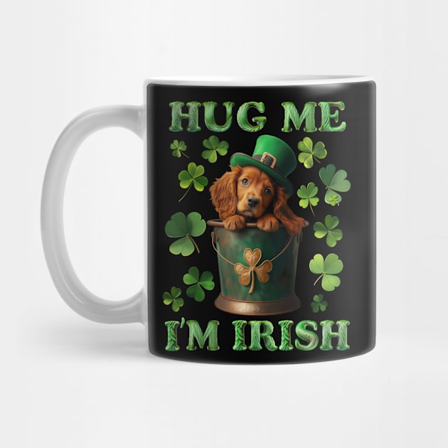 St. Patrick’s Day Irish setter puppy by PetsArt